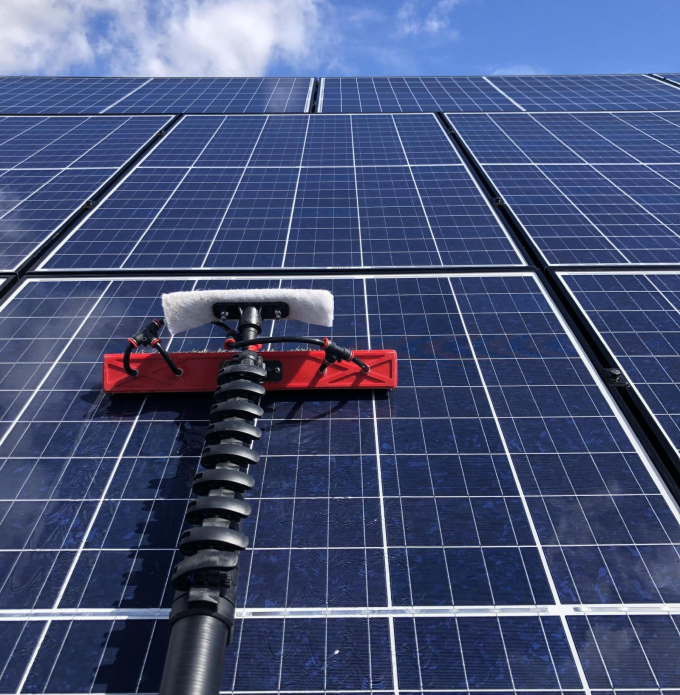 Solar panel cleaning process